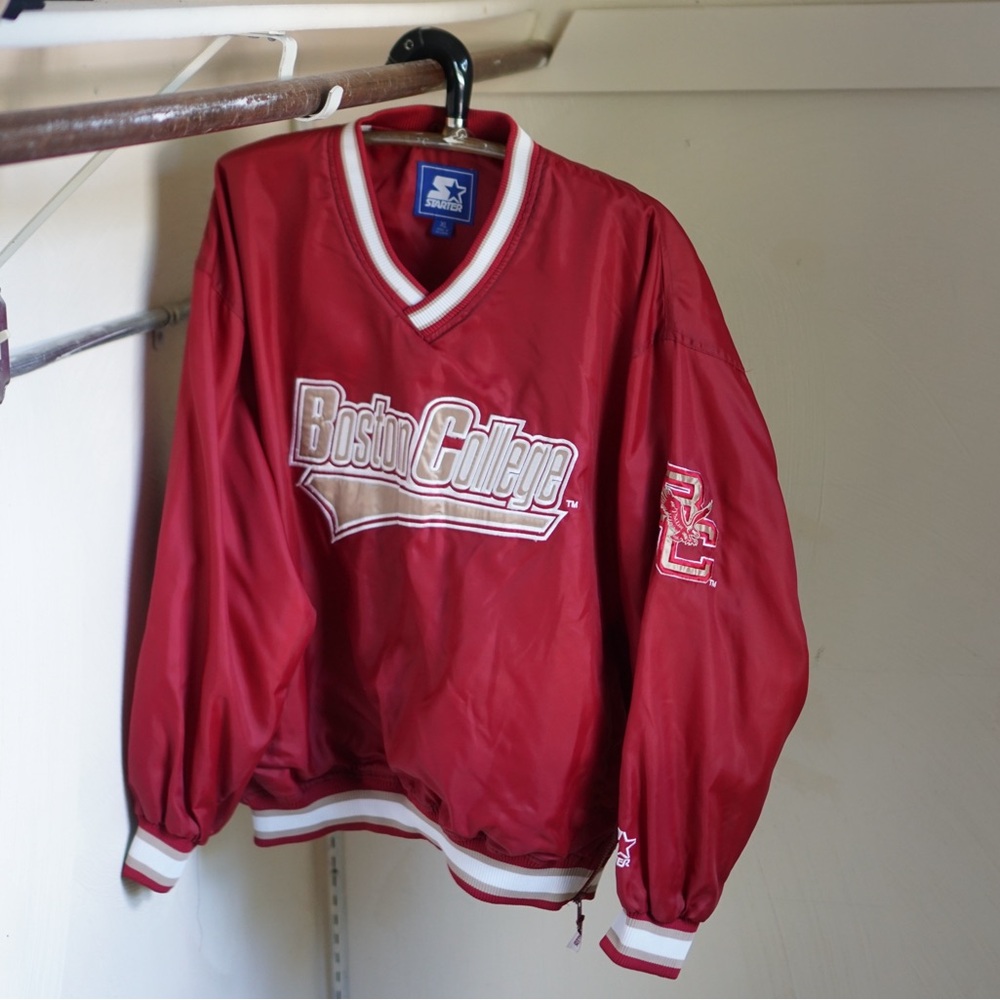 Vintage STARTER Boston College Pull-Over Jacket